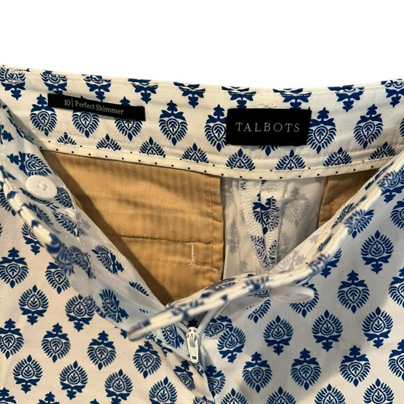 Women's Talbots Perfect Skimmer Cropped Graphic Print Pants Size 10 - Picture 3 of 4